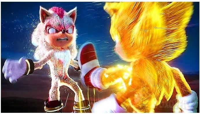 JAKKS Pacific Sonic The Hedgehog Juego de figuras de acción Super Sonic y Super Shadow con luz