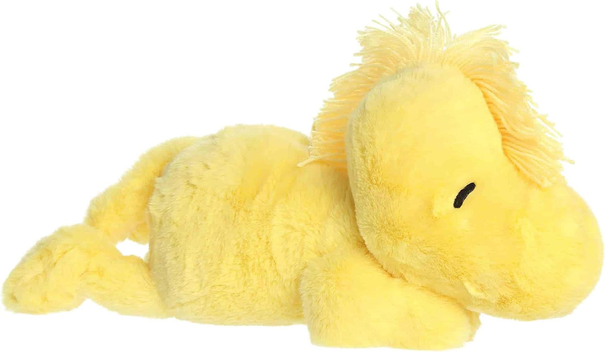 Aurora Adorable Peanuts Huggable Woodstock Animal de peluche – Juguetes con licencia oficial para todos los fans de Snoopy – Regalo nostálgico para adultos y celebraciones de cumpleaños – Amarillo