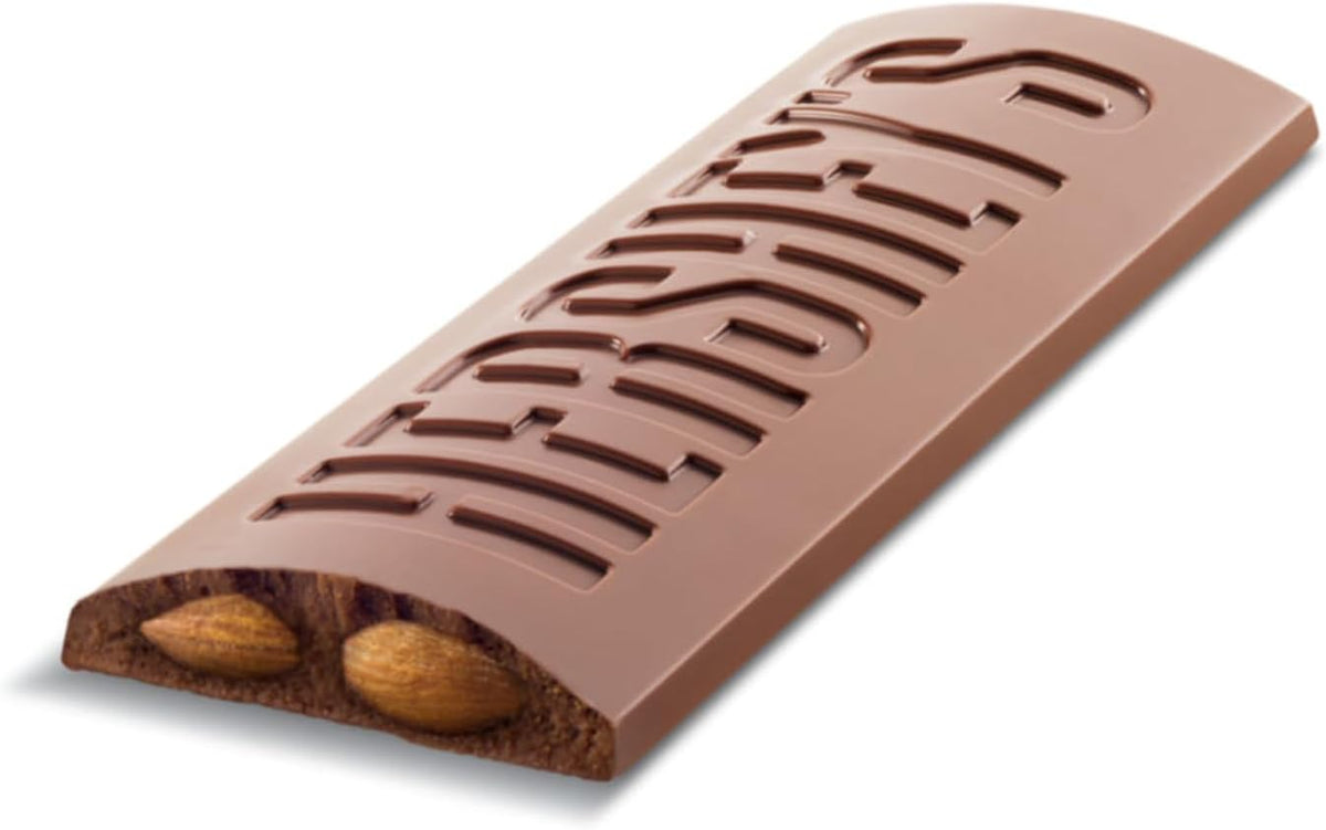 HERSHEY'S Chocolate Candy Bars with Almonds, King Size (Pack of 18)