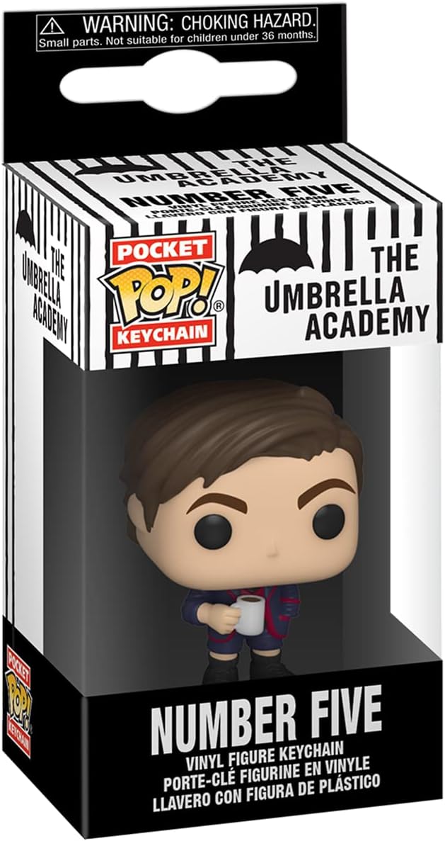 Funko Pop! Keychain: Umbrella Academy - Number Five 5 - Minifigura de Vinilo Coleccionable Llavero Original - Relleno de Calcetines - Idea de Regalo - Mercancia Oficial - TV Fans - Minifigura