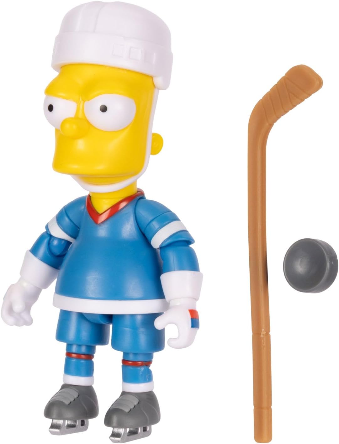 The Simpsons - Cifras de acción de Hockey de 5 Pulgadas con Palo de Hockey y Disco