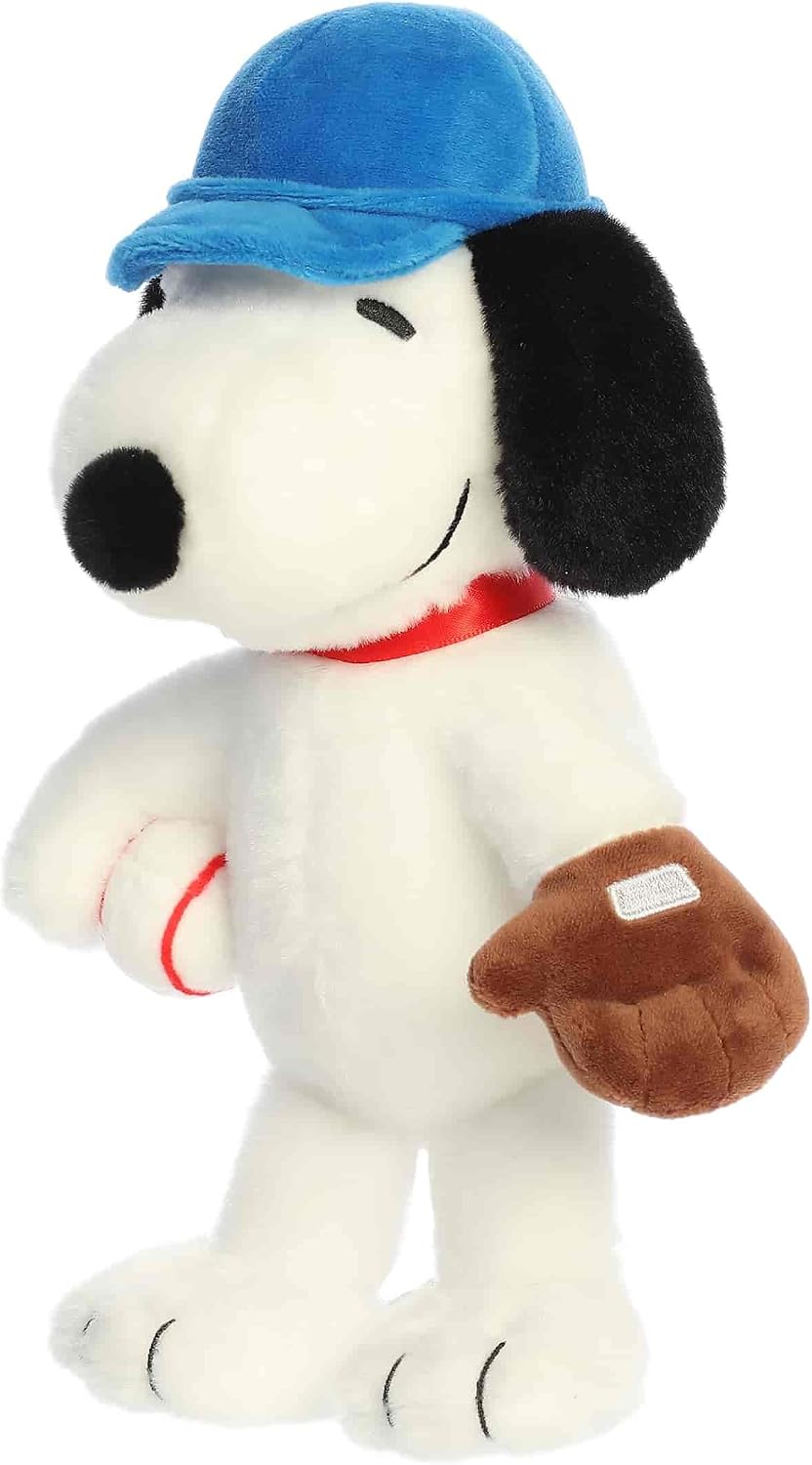 Aurora® Adorable Peanuts® Peluche de Snoopy de Béisbol - Juguetes con Licencia Oficial para Todos los Fanáticos de Snoopy - Regalo Nostálgico para Adultos y Celebraciones de Cumpleaños - Blanco 9