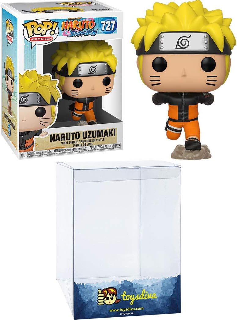 Naru t o Uzumaki: Fun ko P o p - Figura de vinilo con 1 protector gráfico compatible con ToysDiva (727 - 46626 - B)