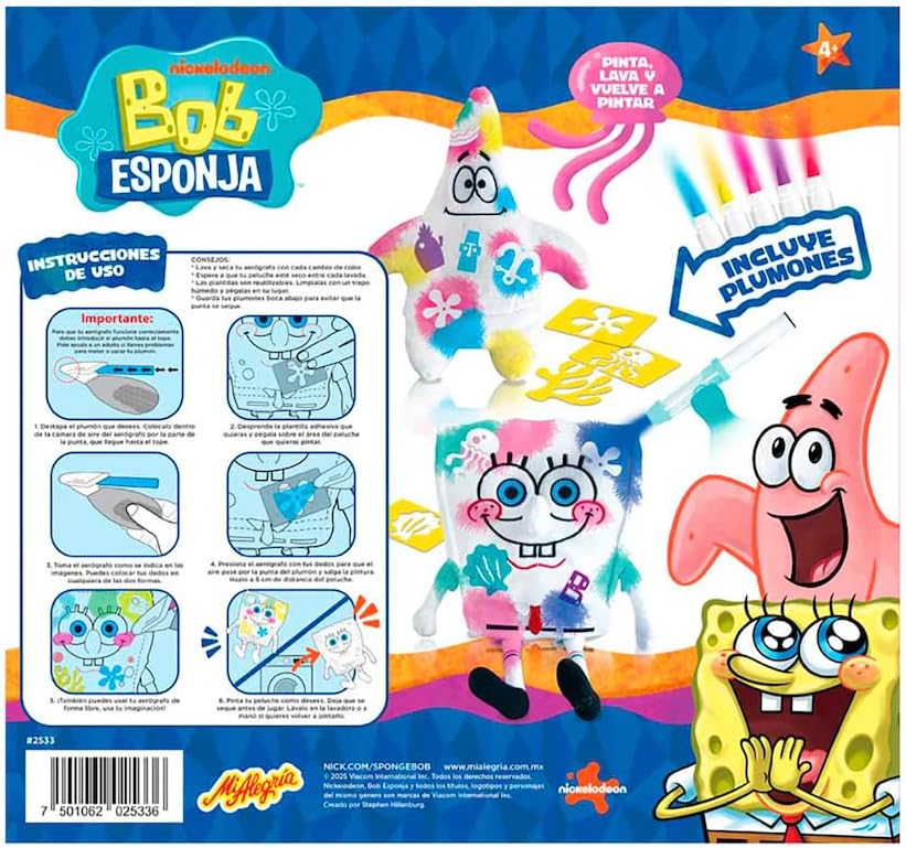 Generico Peluche y Spray para Colorear, con Plumones, Plantillas Adhesivas y Aerógrafo, para Niños
