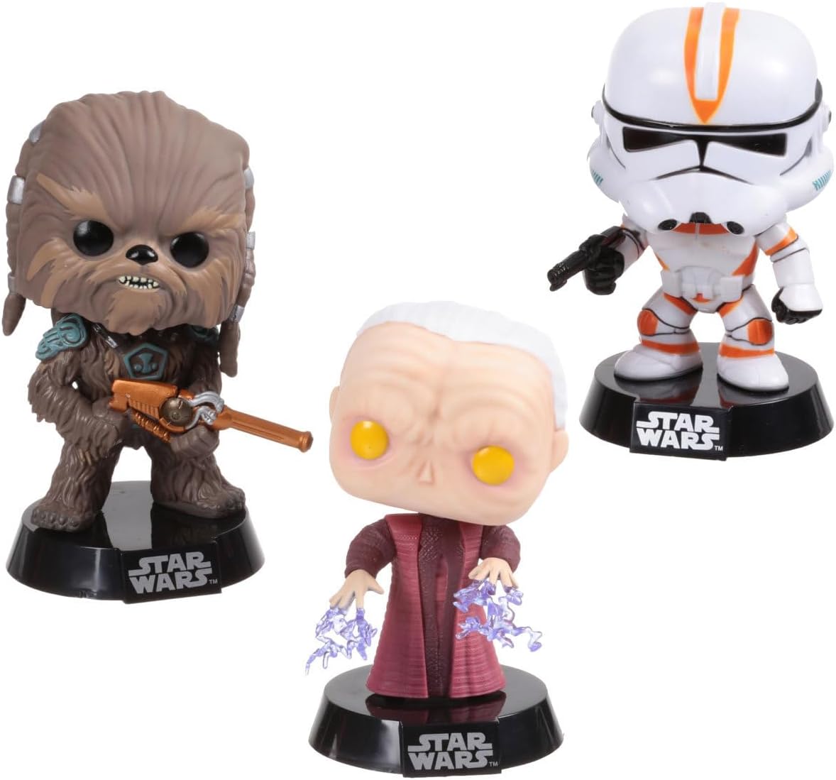 Funko Juego de 3 Cifras Pop! Star Wars Tarfful sin Capucha Emperador Utapau Clone 2017 Exclusivo de la Convención de otoño
