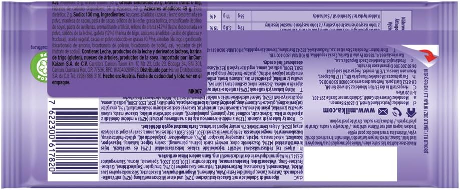 Milka Barra de Chocolate Oreo, Marrón/Blanco, 100 g