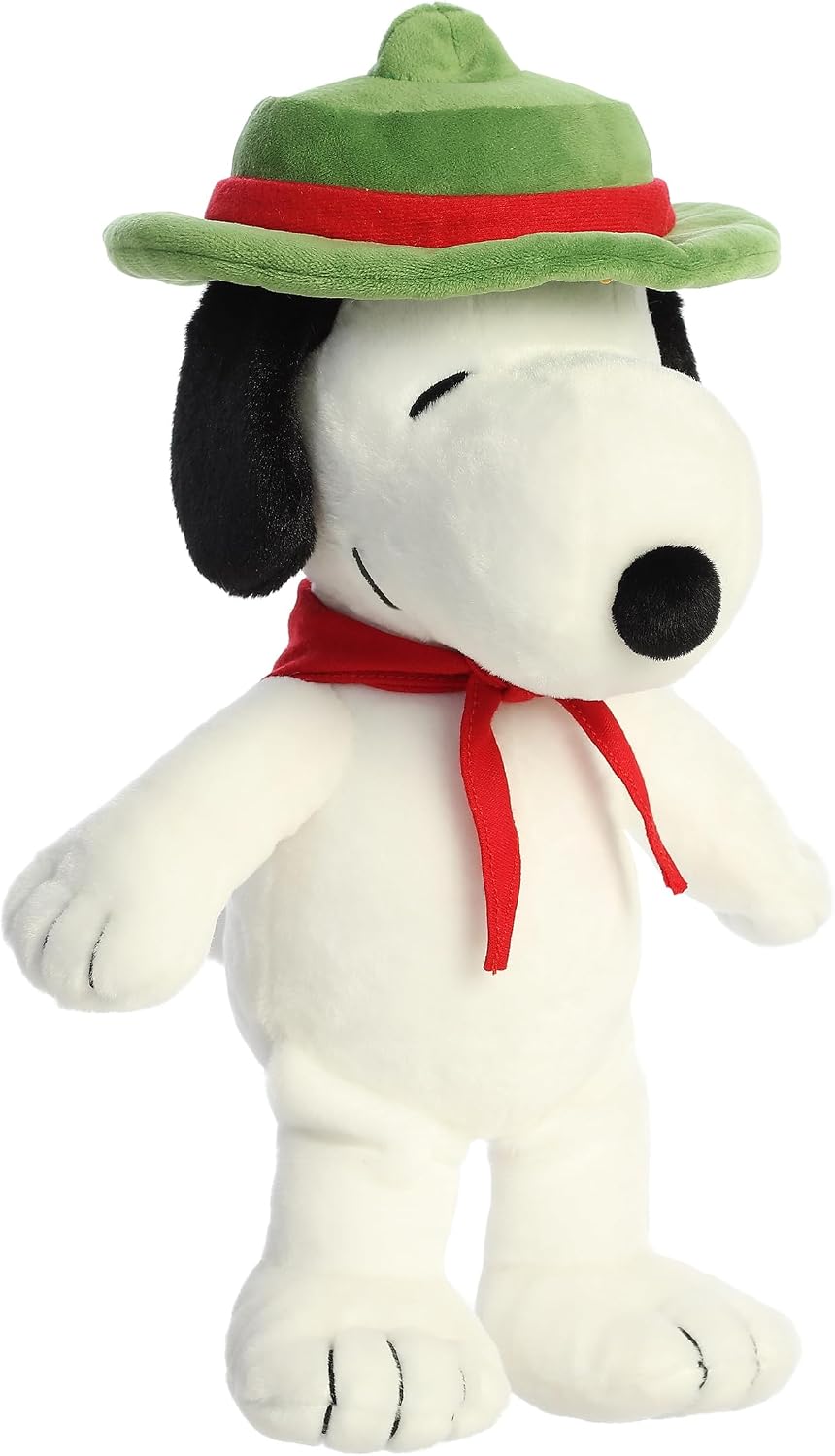 Aurora Adorable Peanuts Beagle Scout Snoopy Peluche - Juguetes con Licencia Oficial para Todos los Fans de Snoopy - Regalo nostálgico para Adultos y Celebraciones de cumpleaños, 12 Pulgadas