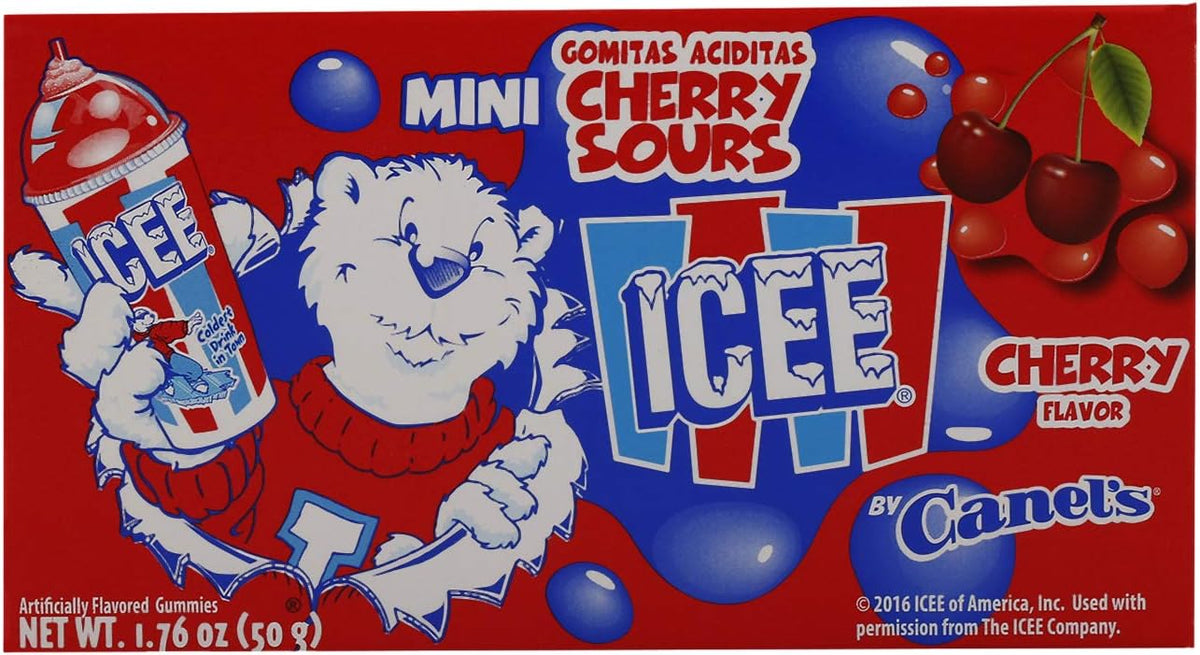 Canel´s ICEE Mini Cherry Sour Cajita Gomitas aciditas 9pzas 50 gr