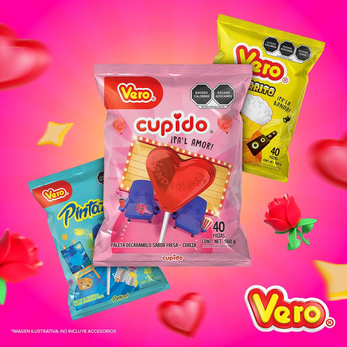 Vero - PALETA CUPIDO VERO 40 PZAS