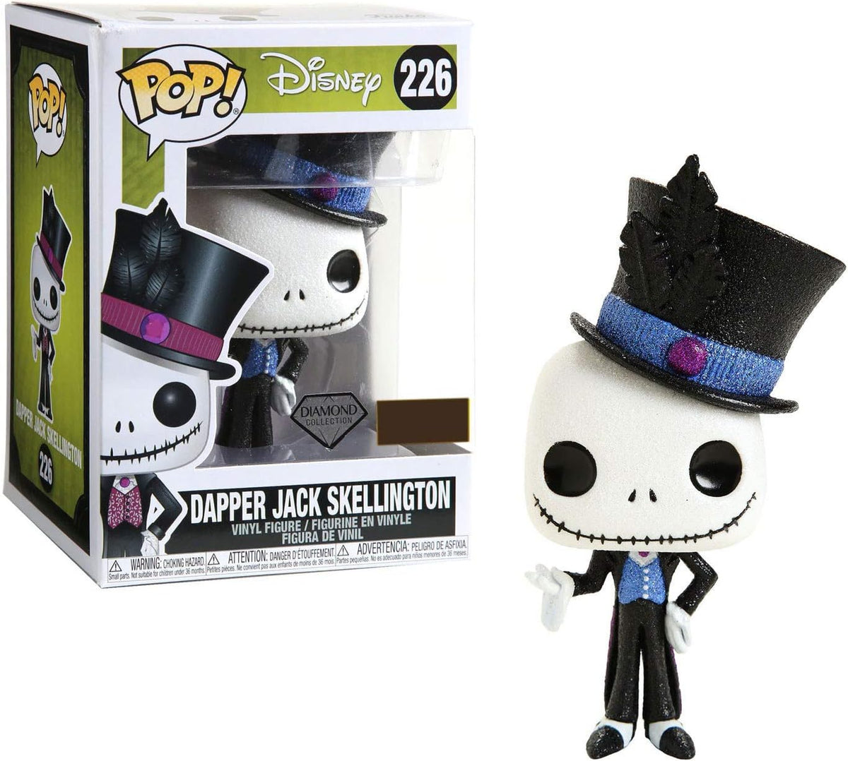 Funko - 1 pegatina Pop Dapper Jack Skellington #226 Diamond Hot Topic exclusiva