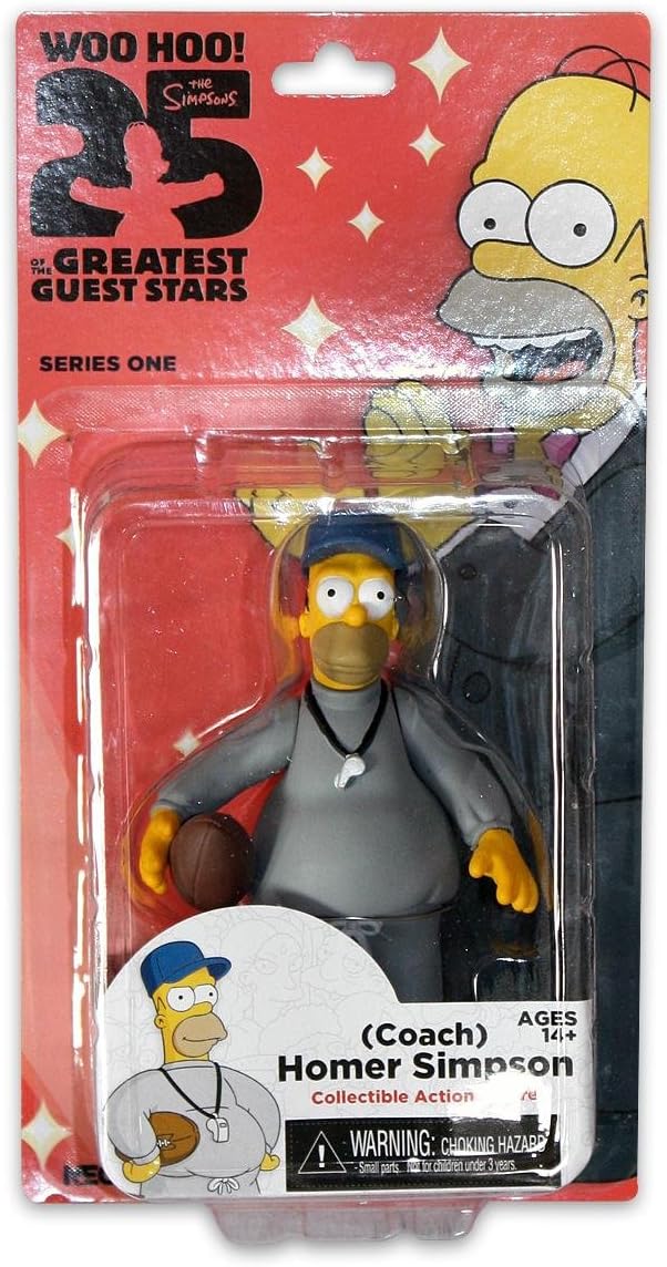 NECA The Simpsons 25th Anniversary - Series 1 - Homer (Coach) Action Figure, 5"