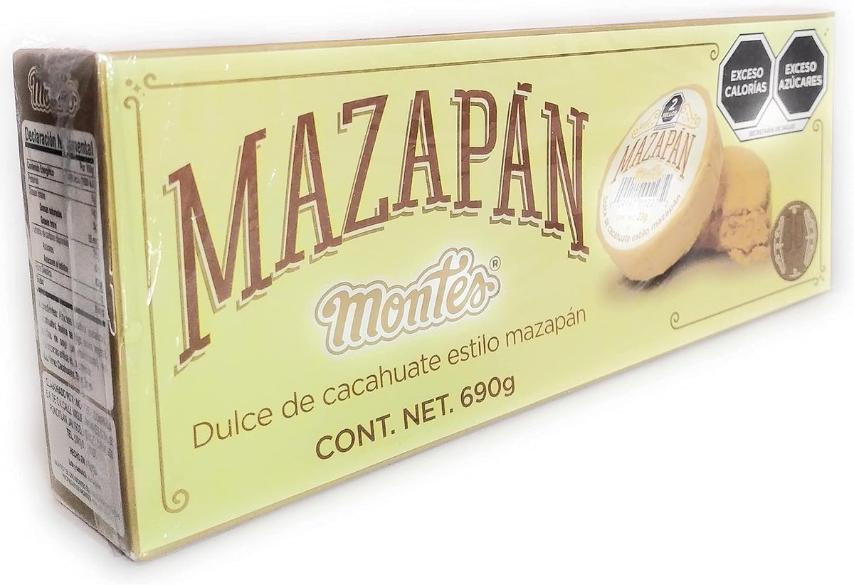 Montes dulce de cacahuate estilo Mazapan de lujo. 30 piezas / 690 gr.