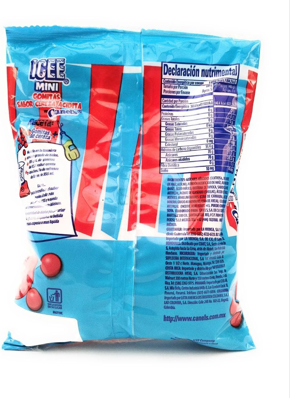 Canel´s ICEE Cherry Sours Mini Gomitas sabor cereza acidita 454gr