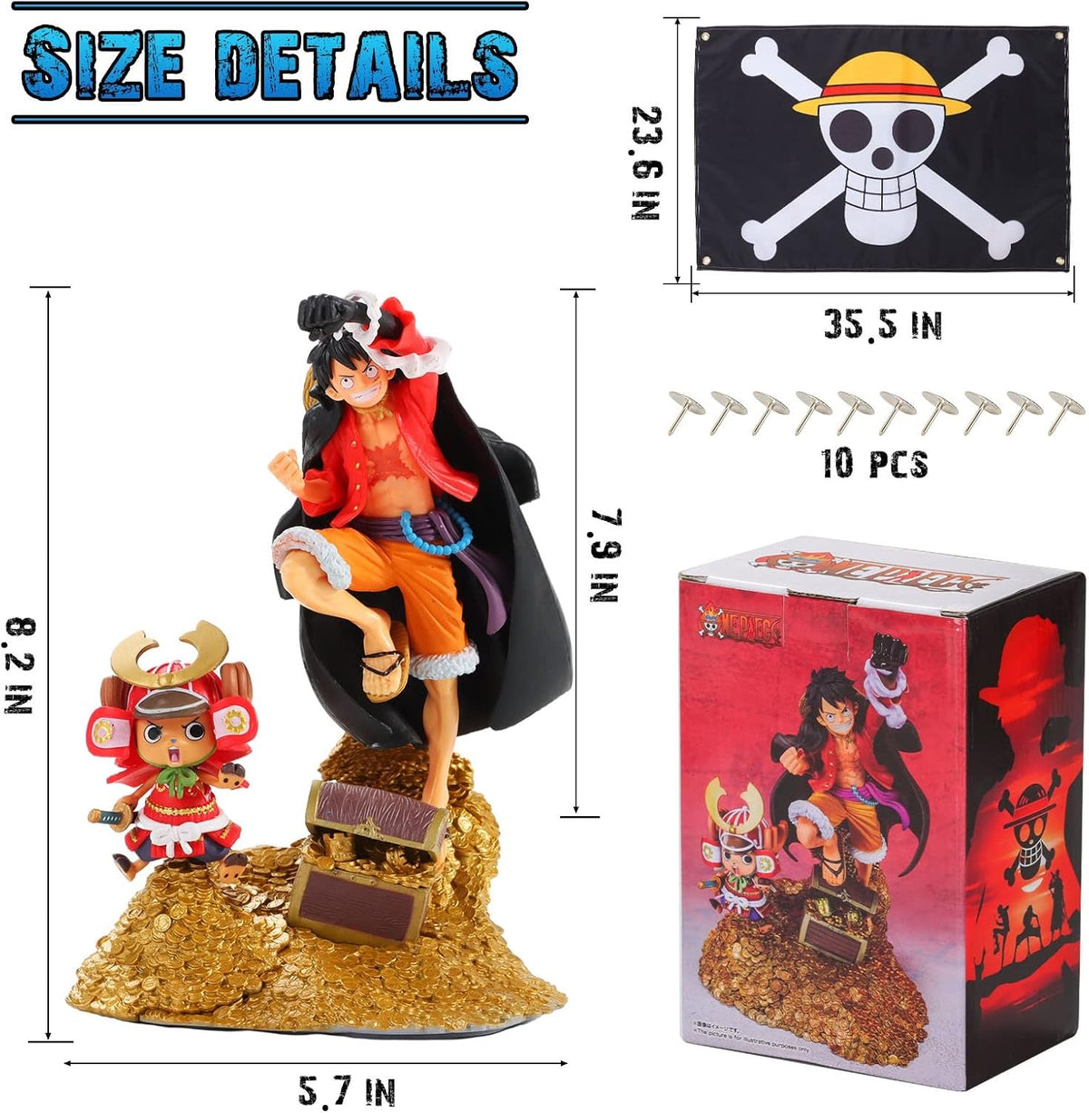 KEFULDA One Piece - Monkey D. Luffy Bandai Spirits Figuarts Zero