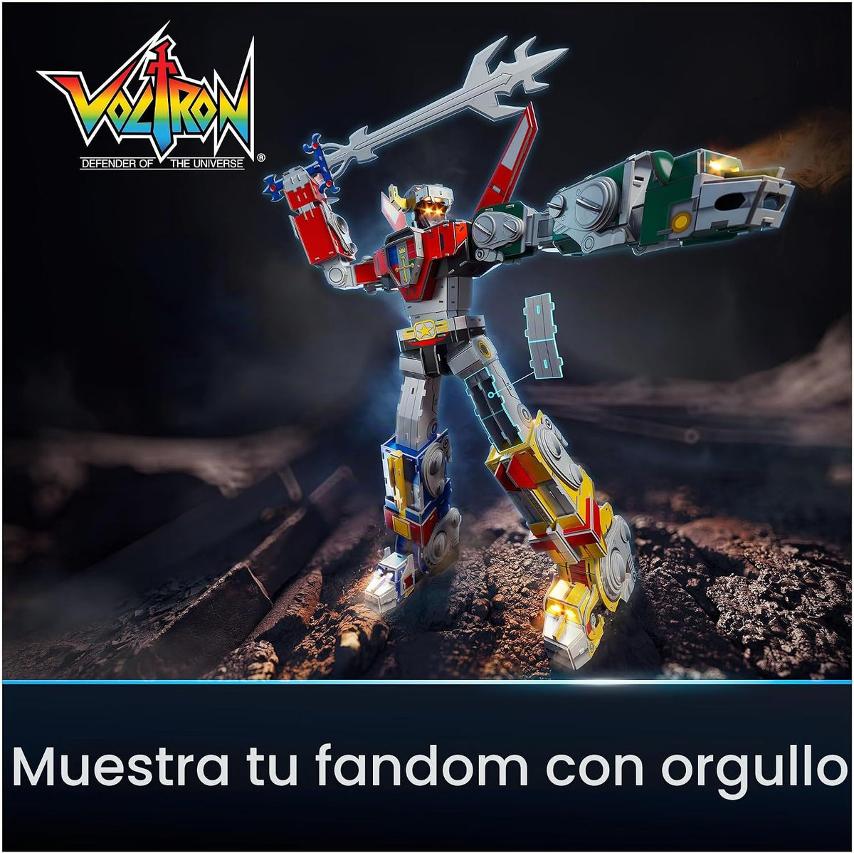 4D Build, Kit de maqueta de Rompecabezas en 3D de Voltron con Luces LED, Serie Innovation, 360 Piezas, decoración de Escritorio, Rompecabezas en 3D para Adultos y niños a Partir de 12 años