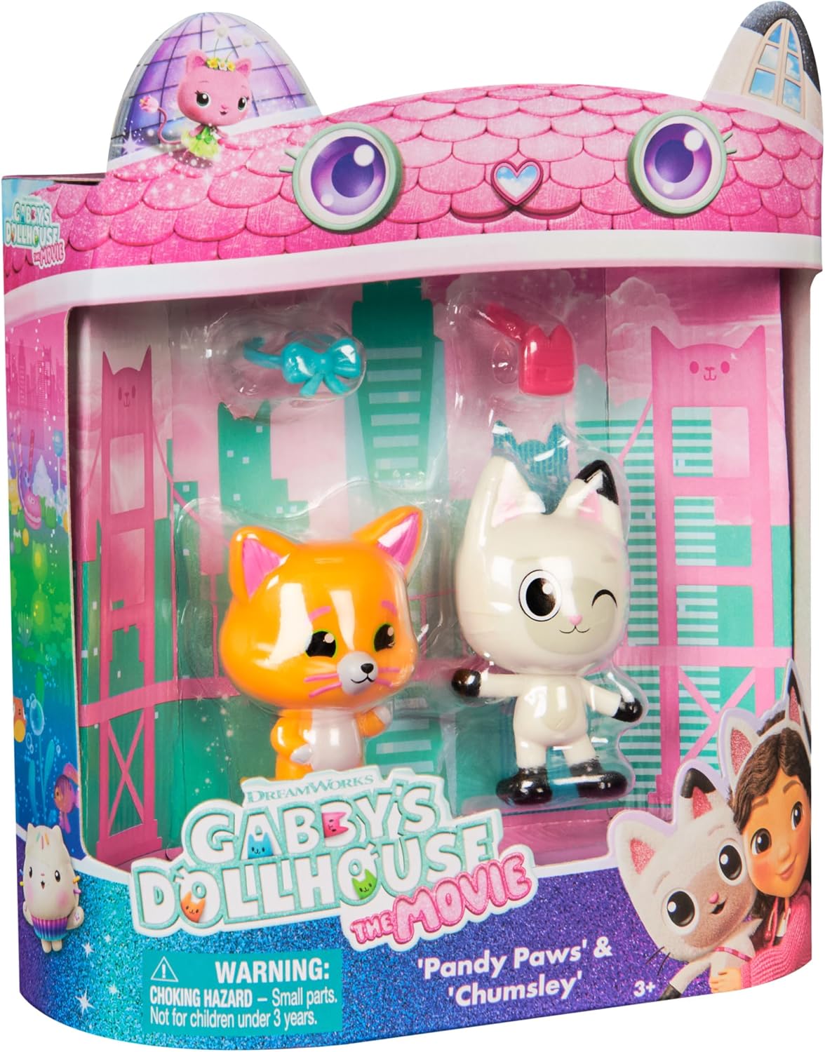 Gabby’s Dollhouse: La Película, Figuras de Pandy Patas y Chumsley con 2 Accesorios, Juguetes para niños y niñas a Partir de 3 años