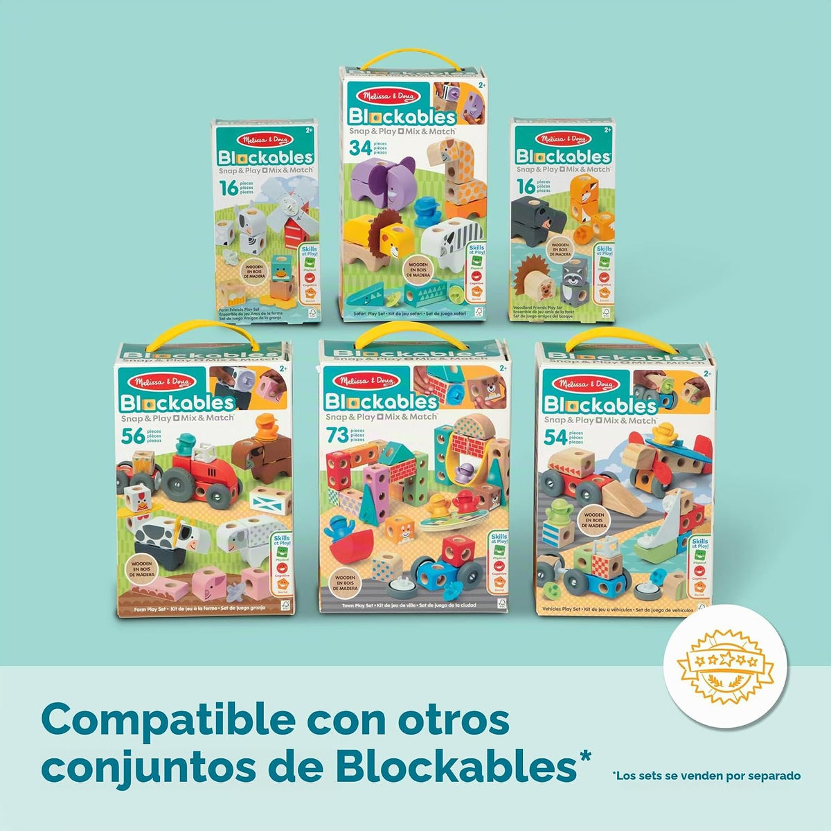 Melissa & Doug BLOCKABLES VEHÍCULOS