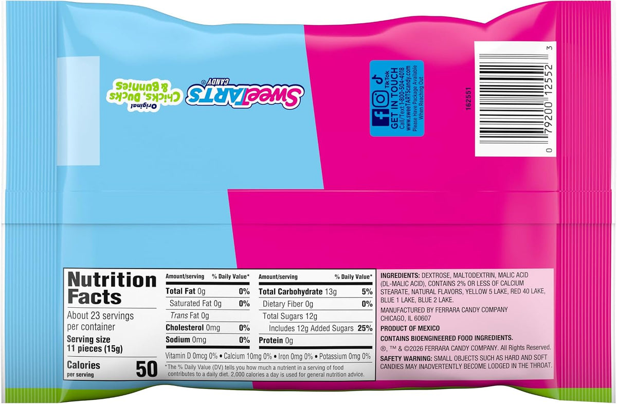 Wonka Sweetarts Pollitos patos y conejos bolsa de Pascua, 12.0 onzas (Paquete de 6)