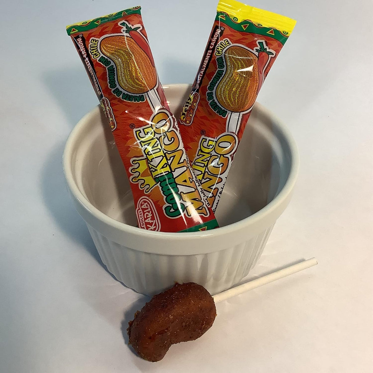 Paletas de gomita enchilada sabor mango (GomiKing Mango 47 Pz) (Mango)
