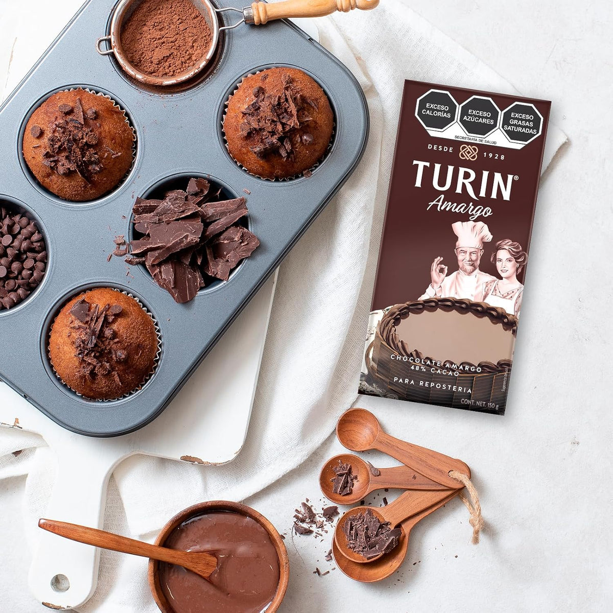RINIUL Turin Chocolate amargo reposteria 150g