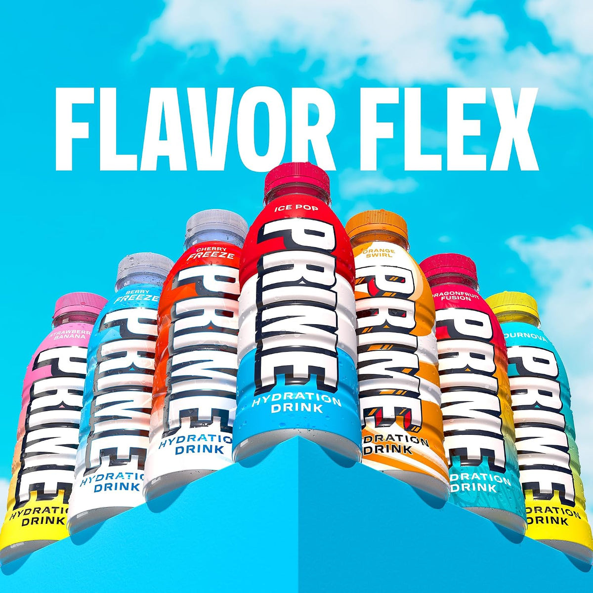 Prime – Bebida de Hidratación Sabor Ice Pop – Prime Hydration Drink Ice Pop, 16.9 fl oz (500 ml) por Botella, Pack de 12, Total 202.8 fl oz (6 L)