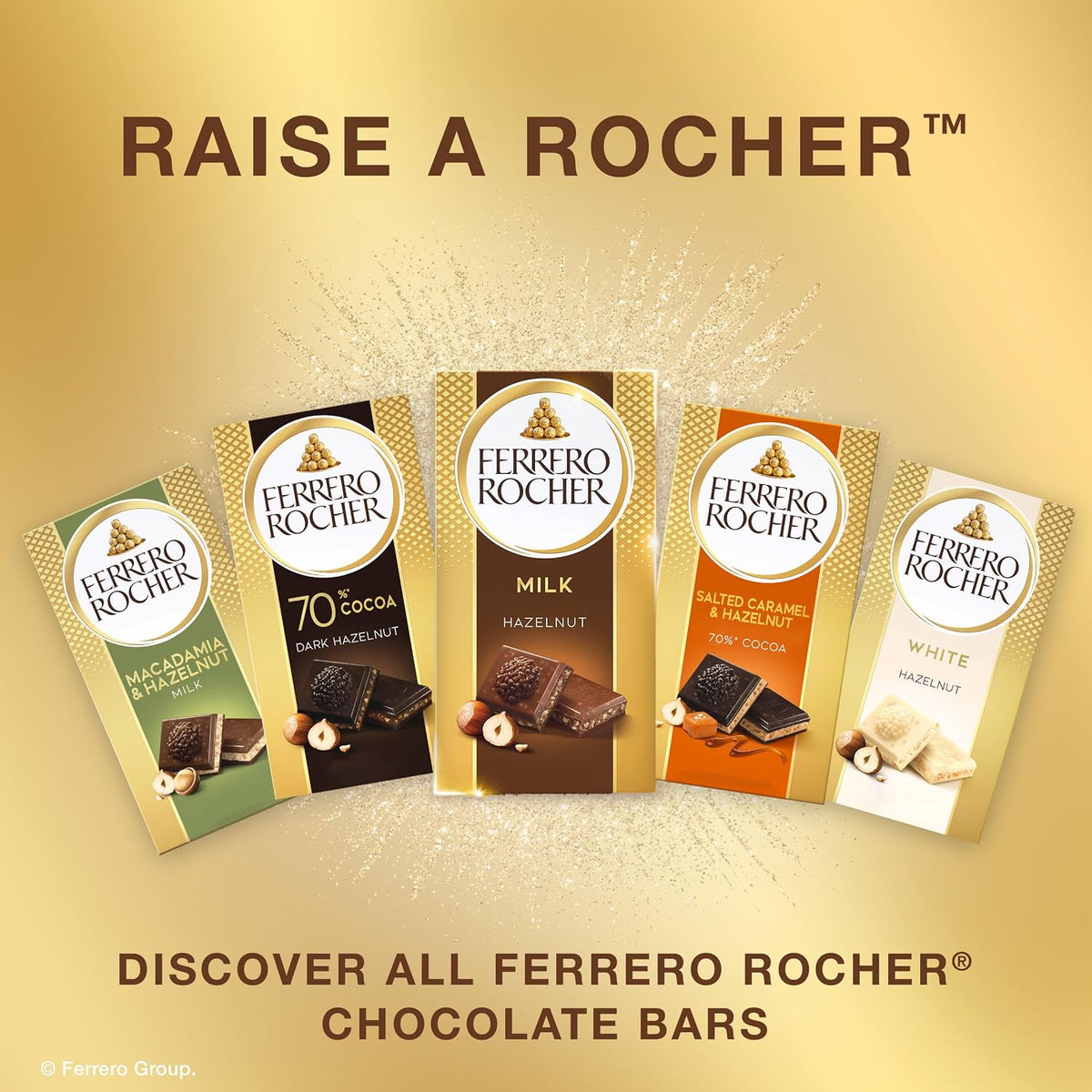 Ferrero Rocher Tableta de Chocolate Amargo, 90 g