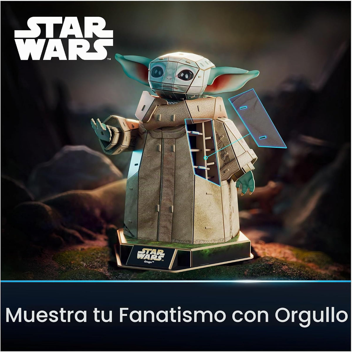 4D Build, Rompecabezas en 3D de Grogu de Star Wars, 103 Piezas, Juguetes Star Wars, Coleccionable de Star Wars, Rompecabezas en 3D para Adultos y niños a Partir de 12 años