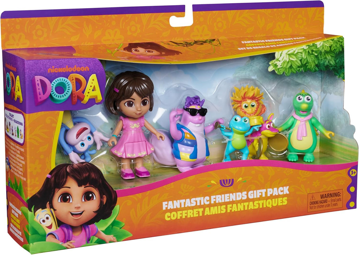 Dora, Set de Regalo de Amigos fantásticos con Dora, Botas, Tico, Isa y el Trío Fiesta, Figuras de Juguete, Juguetes para niñas y niños a Partir de 3 años