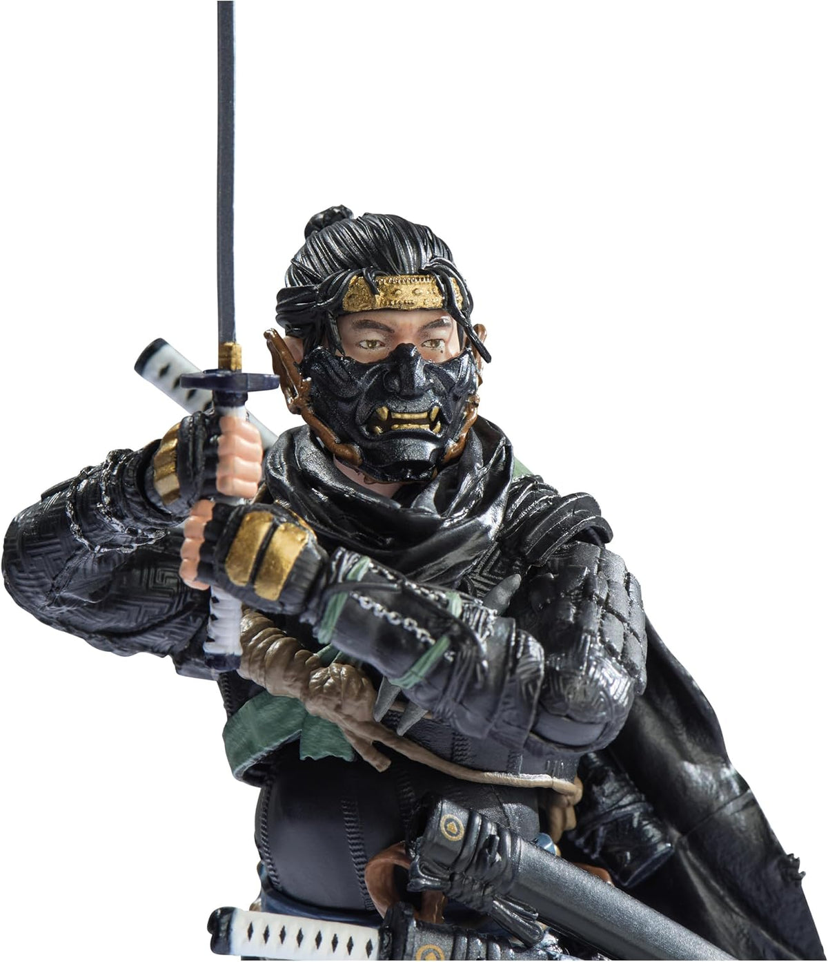 PlayStation, Ghost of Tsushima, Figura de Acción del Samurái Jin Sakai de 15 Cm, 2 Accesorios, the Shapes Collection, para Fans y Coleccionistas de la PS5 a Partir de 17 Años