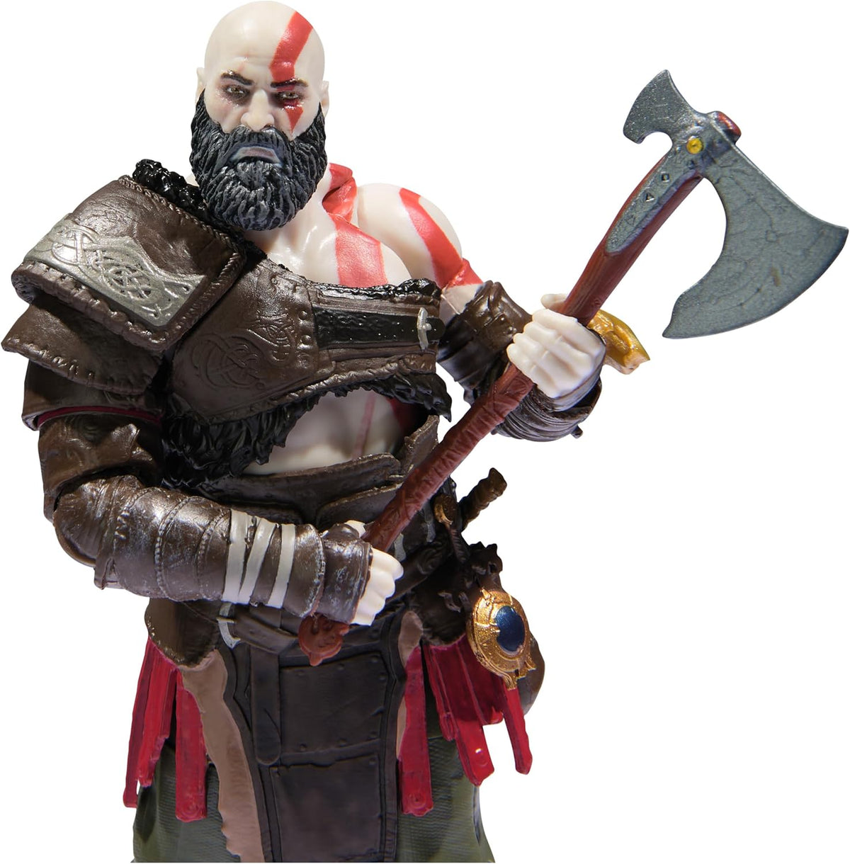 PlayStation God of War Ragnarök, Figura de Acción de Kratos de 15 Cm con 5 Accesorios, The Shapes Collection, Para Fans y Coleccionistas de la PS5 a Partir de 17 Años