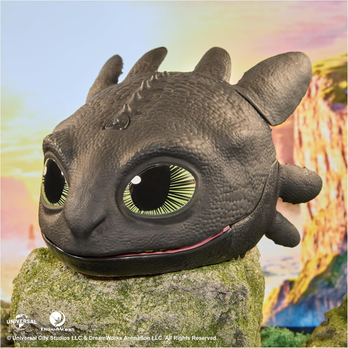 Dreamworks, Dragons, How To Train Your Dragon, Máscaraelectrónica lanza y ruge de Toothless, disfraces infantiles y para juegos de imitación para niños y niñas a partir de 4 años