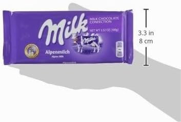 Milka Alpenmilch Alpine Milk Chocolate, 100 g (paquete de 6)