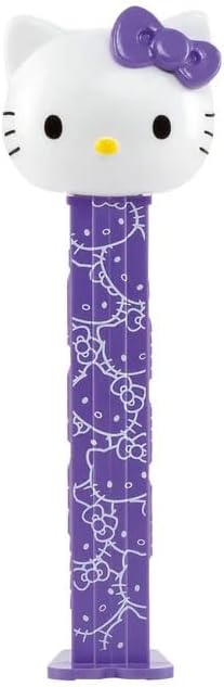 PEZ Hello Kitty - Dispensador de caramelo morado con repuestos de caramelo, regalos de fiesta, bolsas de agarre