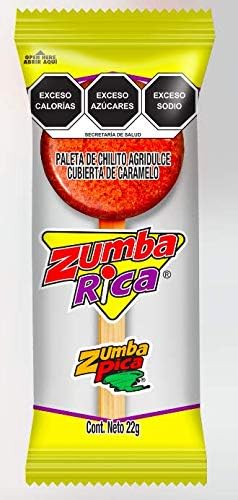 Paletas Zumba Rica con 12 piezas (original)