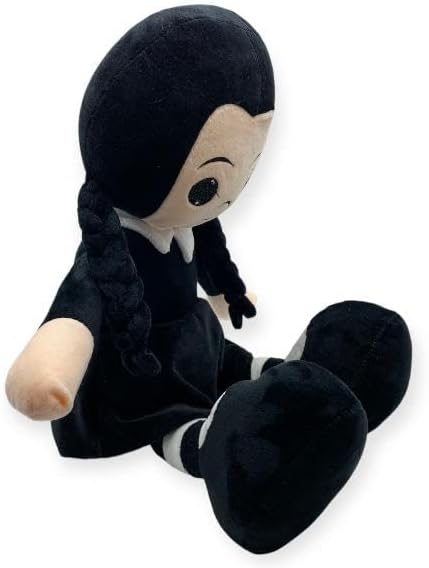 Raspattos muñeca de Peluche Personaje Merlina Adams The Family La pelicula Serie Addams para niños y niñas Halloween Wednesday Fiesta Familiar Addams Academia Halloween Cosplay