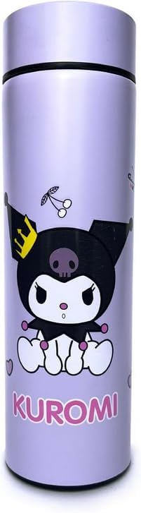 Ult Termo bonito de Acero Inoxidable de Kuromi Corazon negro Aislante de bebidas frias y calientes Kuromi Sanrio