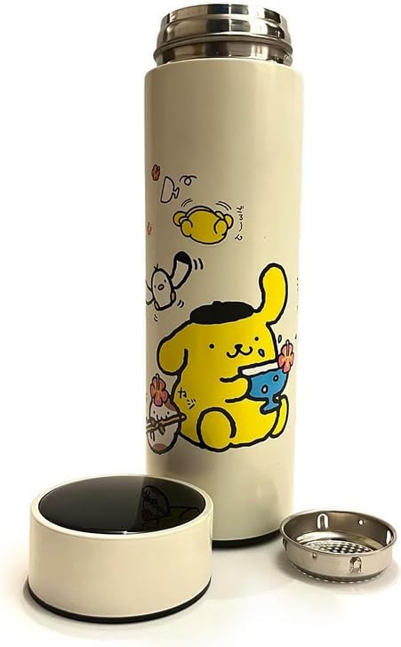 Ult Termo de Acero Inoxidable de Pompompurin Termo bonito aislante de bebidas frias y calientes de Pompompurin Sanrio