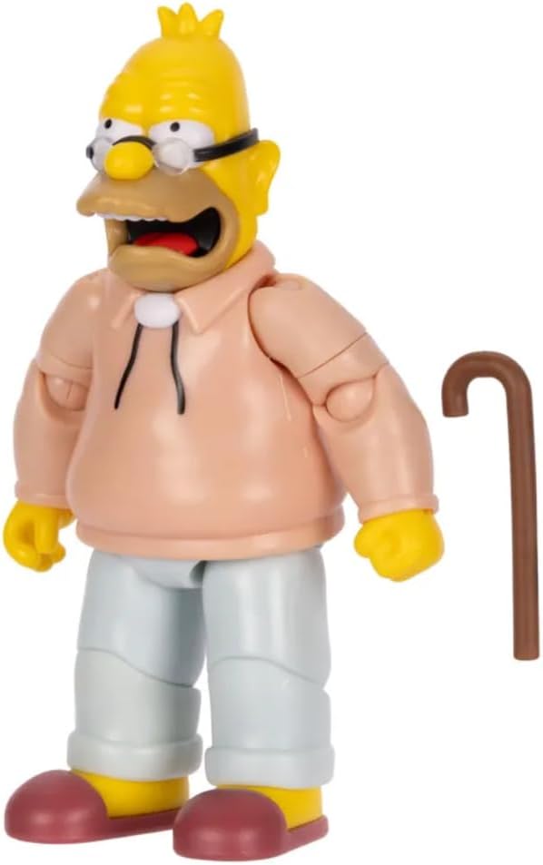 The Simpsons Cifras de acción de 5 Pulgadas con bastón de Abuelo Simpson
