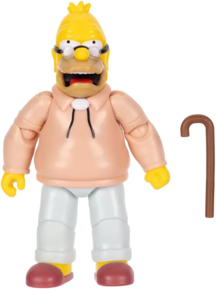 The Simpsons Cifras de acción de 5 Pulgadas con bastón de Abuelo Simpson