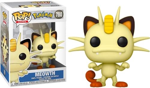 POP Meowth Funko Pop Vinyl Figure (Bundled with Compatible Pop Box Protector Case), Multicolor, 3.75 inches