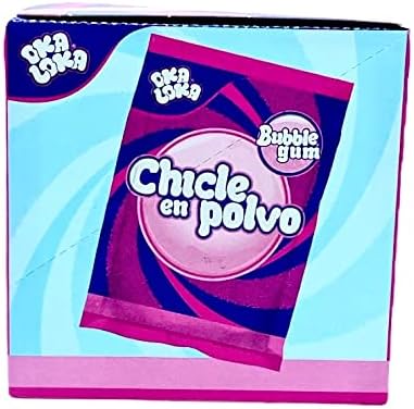 IVG Chicle en Polvo Oka dLoka Bubble Gum Goma de Mascar en Polvo Sabor Frutal Dulces niños niñas fiesta amor amistad navidad divertido exclusivo nuevo delicioso