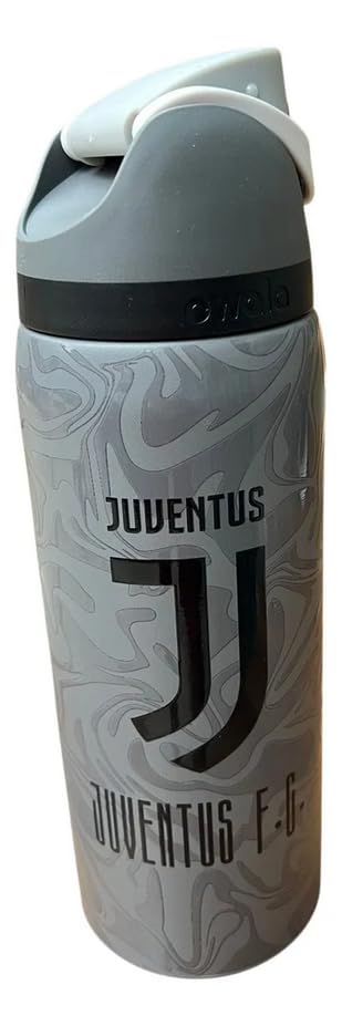 Generico Botella Deportiva Club La Vecchia Signora con Diseño de Jugador Estrella, Gris y Negro, Termo - imagen 2