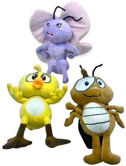 Ult Set 3 Personajes de Gallina pintadita Pollito amarillito mariposita la cucarachita Personajes Juguetes didácticos