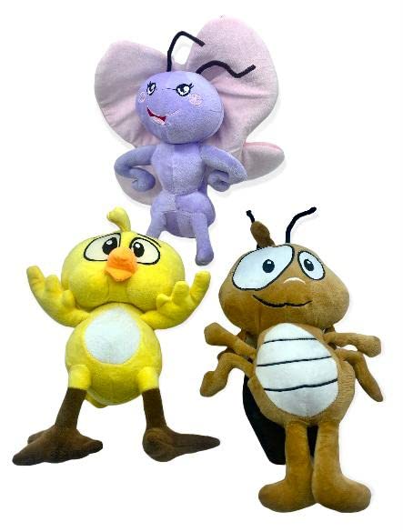 Ult Set 3 Personajes de Gallina pintadita Pollito amarillito mariposita la cucarachita Personajes Juguetes didácticos - image