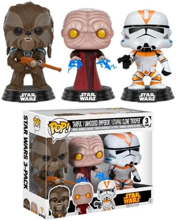 Funko Juego de 3 Cifras Pop! Star Wars Tarfful sin Capucha Emperador Utapau Clone 2017 Exclusivo de la Convención de otoño