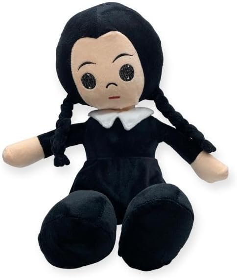 Raspattos muñeca de Peluche Personaje Merlina Adams The Family La pelicula Serie Addams para niños y niñas Halloween Wednesday Fiesta Familiar Addams Academia Halloween Cosplay