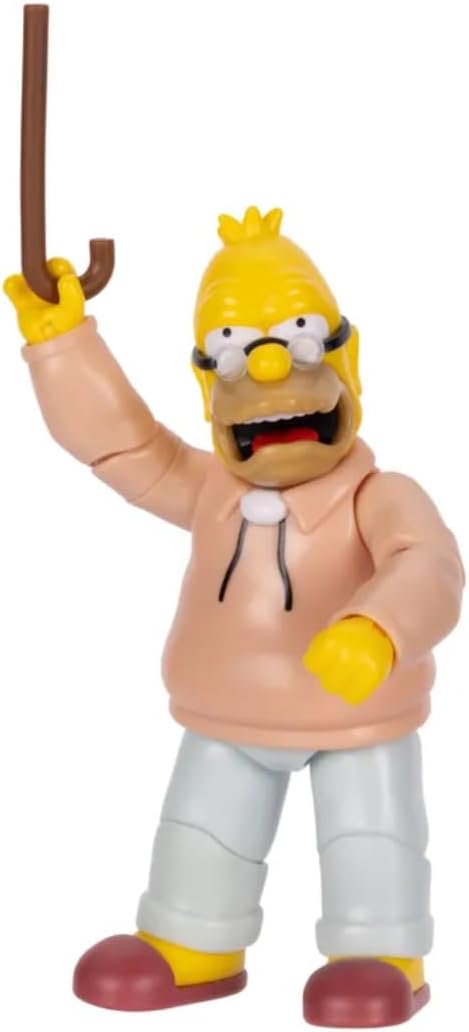The Simpsons Cifras de acción de 5 Pulgadas con bastón de Abuelo Simpson
