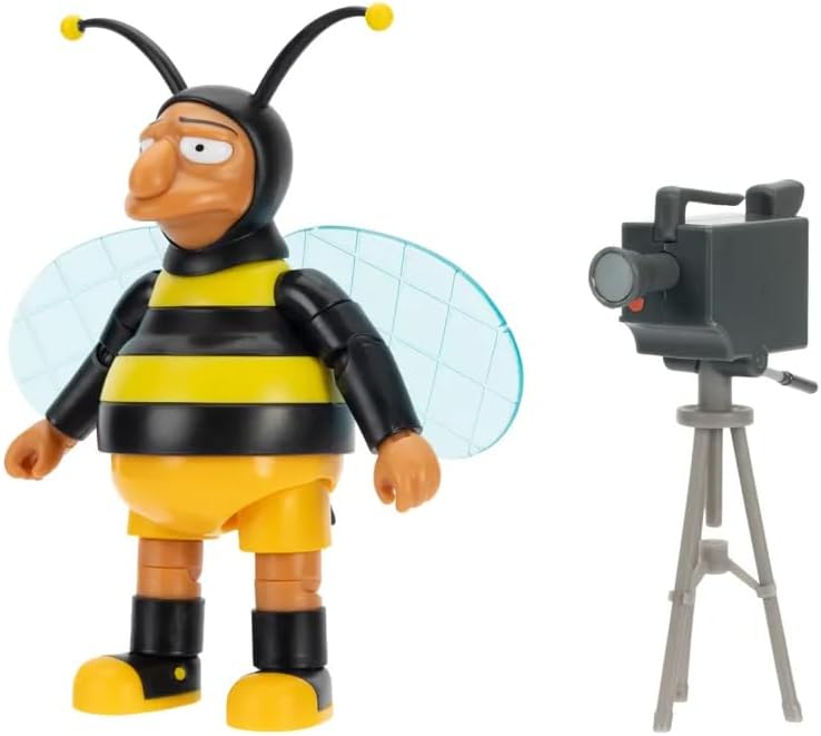 The Simpsons - Figura de acción de 5 Pulgadas para Hombre con cámara de vídeo, Onda #4