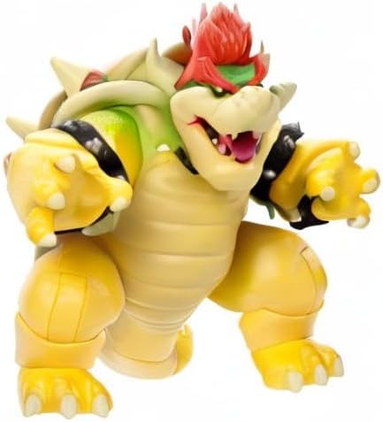 The Super Mario Bros. Movie Figura de acción Bowser de 7 Pulgadas con Efectos de respiración de Fuego