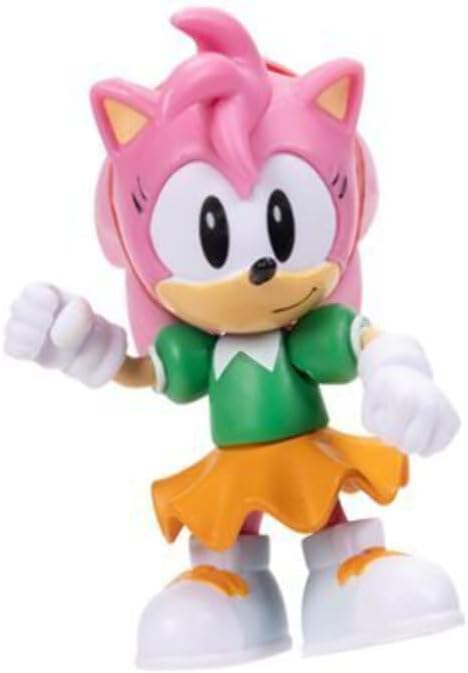 Sonic The Hedgehog Figura de acción de 2,5 Pulgadas de Amy, Juguete Coleccionable Rosa